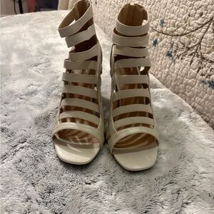 Elegant White Strappy Sandals
